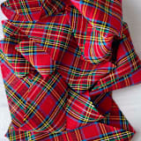 "Tartan Plaid Cotton Holiday Ribbon" - Holiday Ribbons and Bows in red by Honey Silks Co