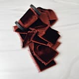 "2" Silk Velvet Ribbon - Burnt Sienna" - Holiday Ribbons and Bows in orange by Honey Silks Co