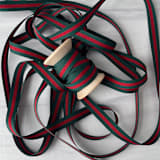 "3/8" x 15 Feet Hampton Holiday Ribbon" - Holiday Ribbons and Bows in red by Honey Silks Co