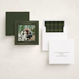 "Traditional Linen" - Holiday Cards in Pine by Tina Faselli - Assembled
