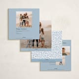 "Floral Cascade" - Holiday Cards in Bluebell by Anna Black - Back of Card Options