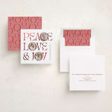 "Peace Love & Joy" - Holiday Cards in Snow by Carolyn Kach - Assembled