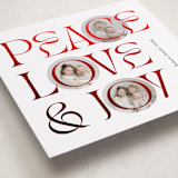"Peace Love & Joy" - Holiday Cards in Snow by Carolyn Kach - Detail