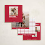 "Plaid Frame" - Holiday Cards in Santa Suit by Blustery August - Back of Card Options