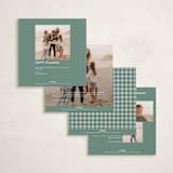"Gingham Fun" - Holiday Cards in Mistletoe by Erin German - Back of Card Options