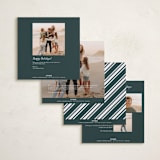 "Square Present" - Holiday Cards in Night by Brooke Chandler - Back of Card Options