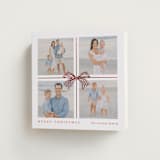 "Square Present" - Holiday Cards in Poinsettia by Brooke Chandler - Folded Card