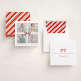 "Square Present" - Holiday Cards in Poinsettia by Brooke Chandler - Assembled