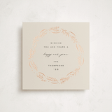 "Wrapped Wreath" - Holiday Cards in Eggnog by Amy Kross - Front