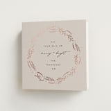 "Wrapped Wreath" - Holiday Cards in Eggnog by Amy Kross - Folded Card