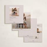 "Popz Border" - Holiday Cards in Clay by Kartika Paramita - Back of Card Options