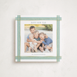 "Brushed Plaid" - Holiday Cards in Wintermint by Paula Pecevich - Front