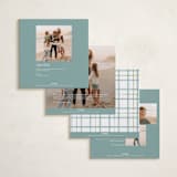"Brushed Plaid" - Holiday Cards in Wintermint by Paula Pecevich - Back of Card Options