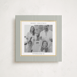 "Striped Frame" - Holiday Cards in Sage Green by Lucrecia Caporale - Front