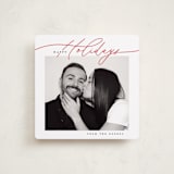 "A Simple Script" - Holiday Cards in Holly Berry by Susan Zinader - Front