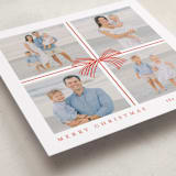 "Square Present" - Holiday Cards in Poinsettia by Brooke Chandler - Detail