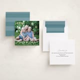 "Bright Script" - Holiday Cards in Snow by Lindsay Megahed - Assembled