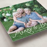 "Bright Script" - Holiday Cards in Snow by Lindsay Megahed - Detail