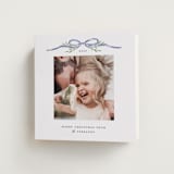 "Bow Topper" - Holiday Cards in French Blue by Susan Zinader - Folded Card