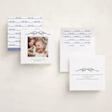 "Bow Topper" - Holiday Cards in French Blue by Susan Zinader - Assembled