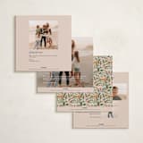 "Garden Folk" - Holiday Cards in Winter Rose by Elly - Back of Card Options