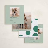 "Circale" - Holiday Cards in Mistletoe by Christie Garcia - Back of Card Options