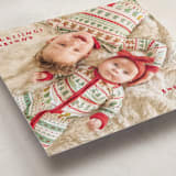 "Full Square" - Holiday Cards in Raspberry by Anna Black - Detail