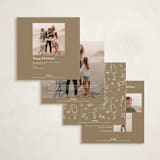 "Equilateral" - Holiday Cards in Snow by Pink House Press - Back of Card Options