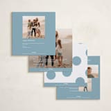 "Pompom" - Holiday Cards in Blue Jay by Blustery August - Back of Card Options