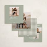 "Big Vintage Bow" - Holiday Cards in Fir by Teju Reval - Back of Card Options
