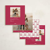 "Verdure & Voile" - Holiday Cards in Cranberry by Itsy Belle Studio - Back of Card Options
