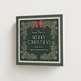 "Verdure & Voile" - Holiday Cards in Cranberry by Itsy Belle Studio - Folded Card
