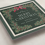 "Verdure & Voile" - Holiday Cards in Cranberry by Itsy Belle Studio - Detail