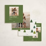 "skier" - Holiday Cards in Snow by Sumak Studio - Back of Card Options