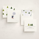 "skier" - Holiday Cards in Snow by Sumak Studio - Assembled