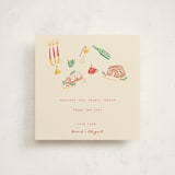"Seasonal Joy" - Holiday Cards in Champagne by Sarah Rosenthal - Front
