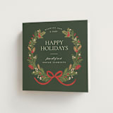 "holiday wreath" - Holiday Cards in Pine by Creo Study - Folded Card
