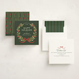 "holiday wreath" - Holiday Cards in Pine by Creo Study - Assembled