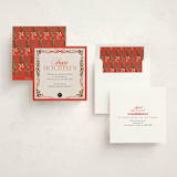 "Festive Winter" - Holiday Cards in Cherry by Elly - Assembled