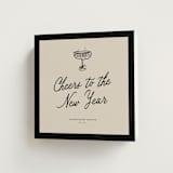 "Bubbly Clink" - Holiday Cards in Caviar by Cindy Reynolds - Folded Card