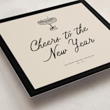 "Bubbly Clink" - Holiday Cards in Caviar by Cindy Reynolds - Detail