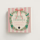 "Joyful Wreath" - Holiday Cards in Peony by Elly - Folded Card