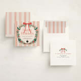 "Joyful Wreath" - Holiday Cards in Cherry by Elly - Assembled