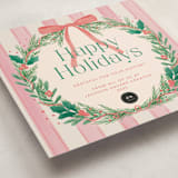 "Joyful Wreath" - Holiday Cards in Peony by Elly - Detail