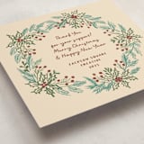 "sketched wreath" - Holiday Cards in Buttercream by Kanika Mathur - Detail