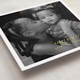 "Postcard" - Holiday Cards in Lemon by Morgan Kendall - Detail