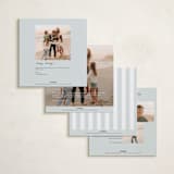 "Coastal Garland" - Holiday Cards in Winter Mint by Everett Paper Goods - Back of Card Options