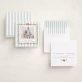 "Coastal Garland" - Holiday Cards in Winter Mint by Everett Paper Goods - Assembled