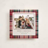"Tartan Traditions" - Holiday Cards in Holly Berry by Yaling Hou Suzuki - Front