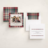"Tartan Traditions" - Holiday Cards in Holly Berry by Yaling Hou Suzuki - Assembled